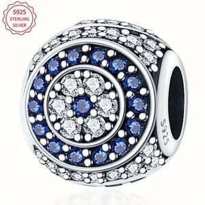 925 CZ Spacer Bead For Pandora Bracelets & Other Bracelets